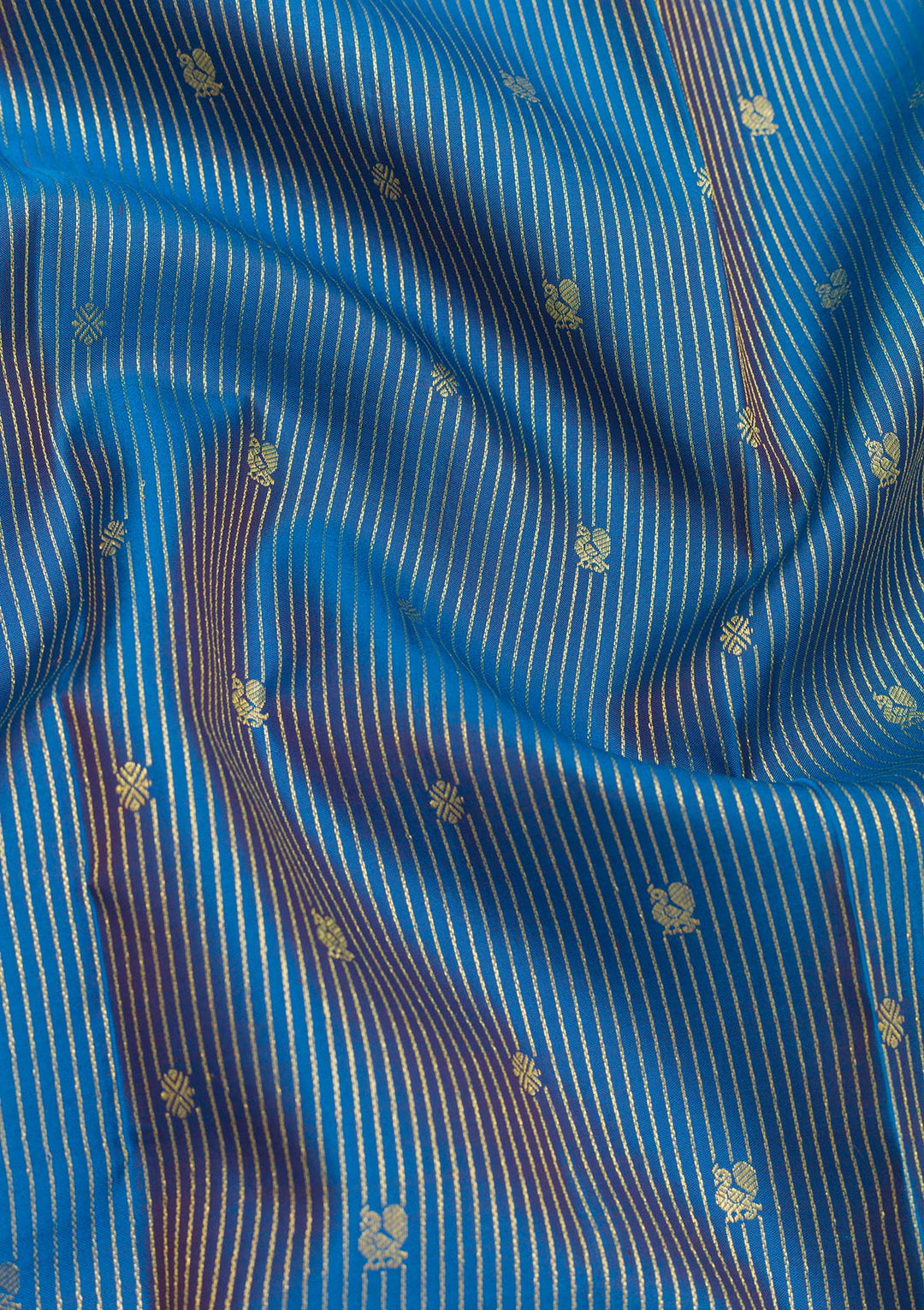 Blue Zariwork Pure Silk Saree-Koskii