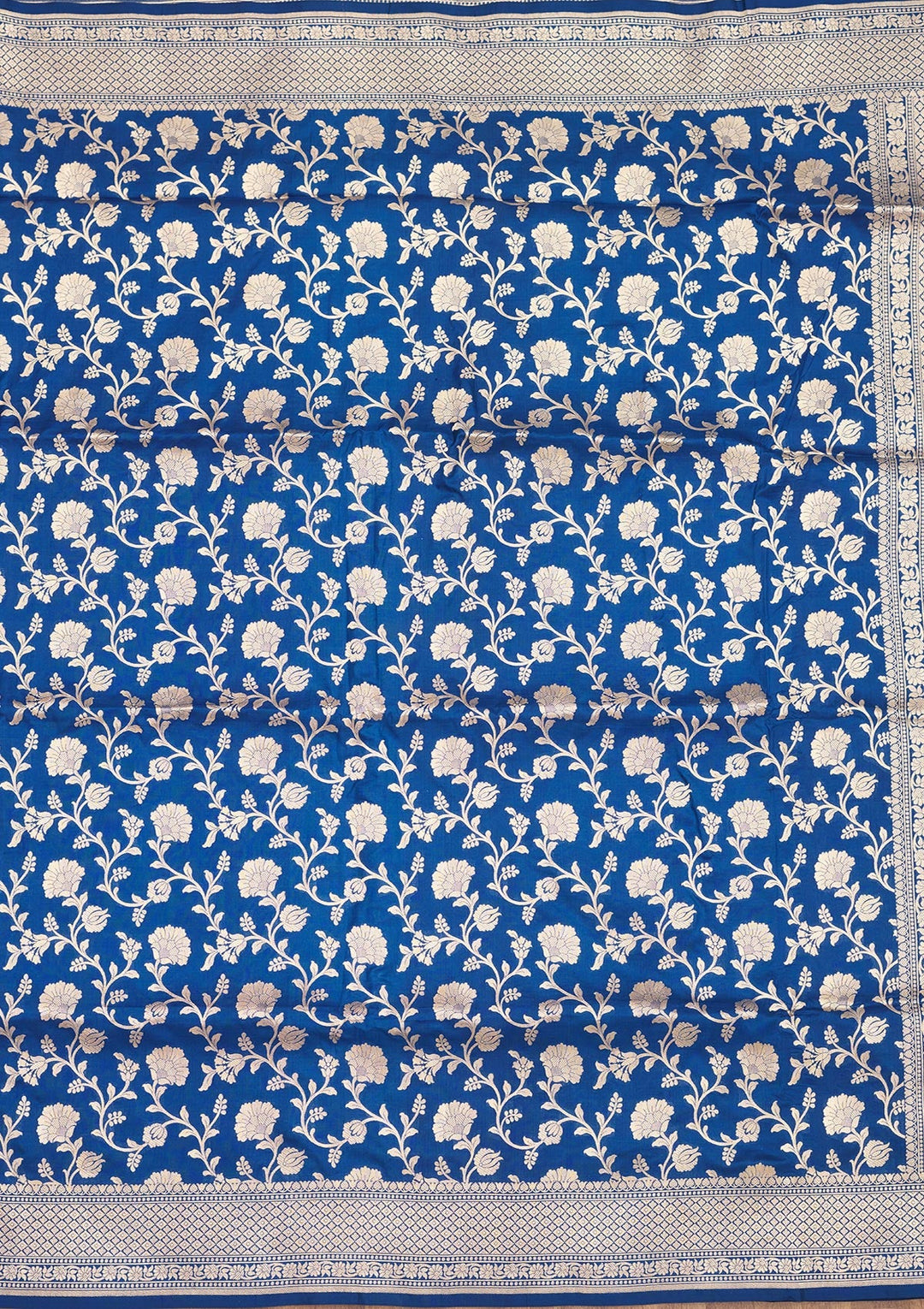 Blue Zariwork Pure Silk Saree-Koskii