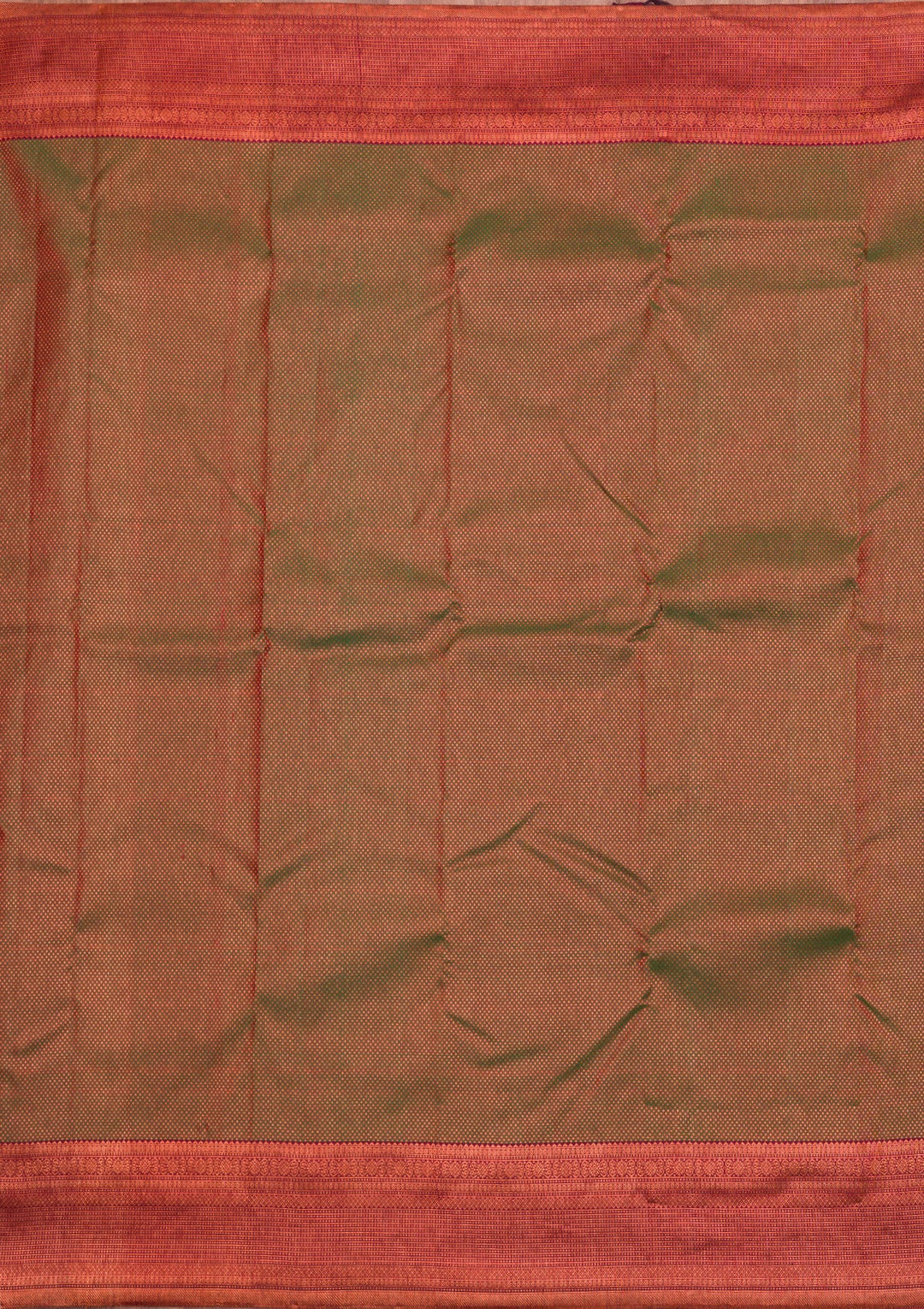 Bottle Green Zariwork Pure Silk Saree-Koskii