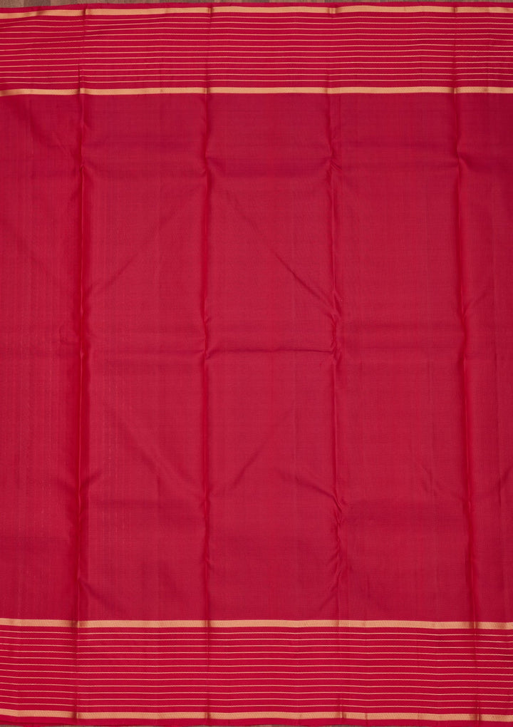 Bottle Green Zariwork Pure Silk Saree