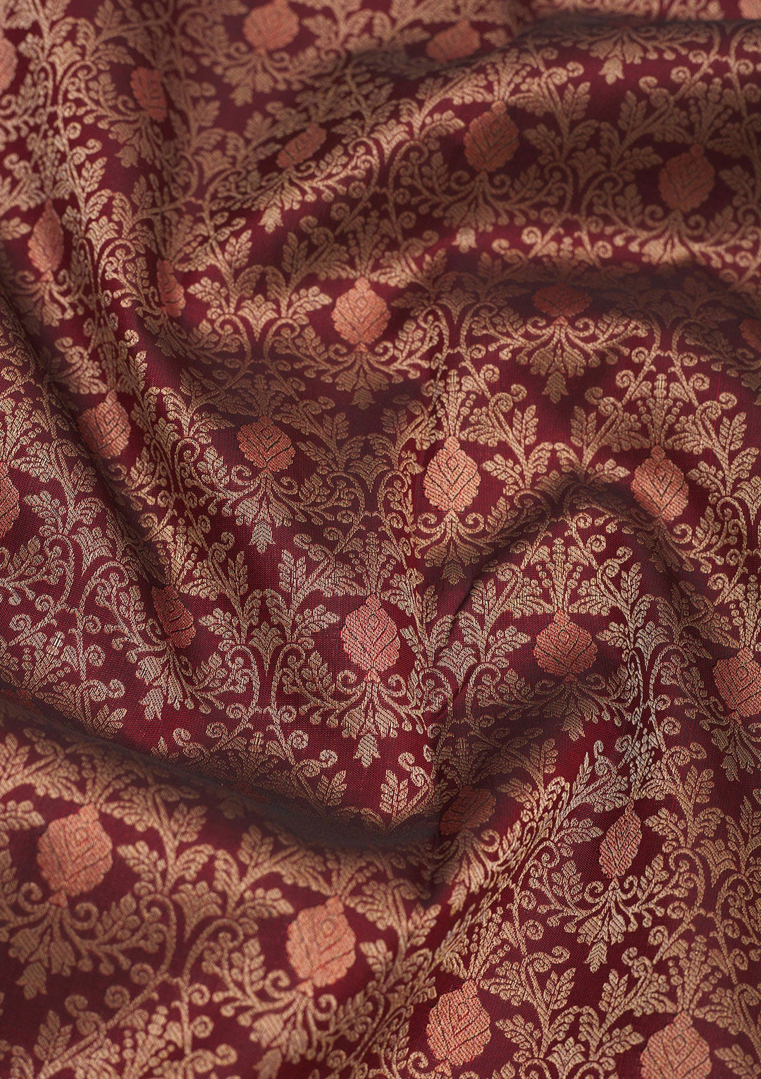 Brown Zariwork Pure Silk Saree-Koskii