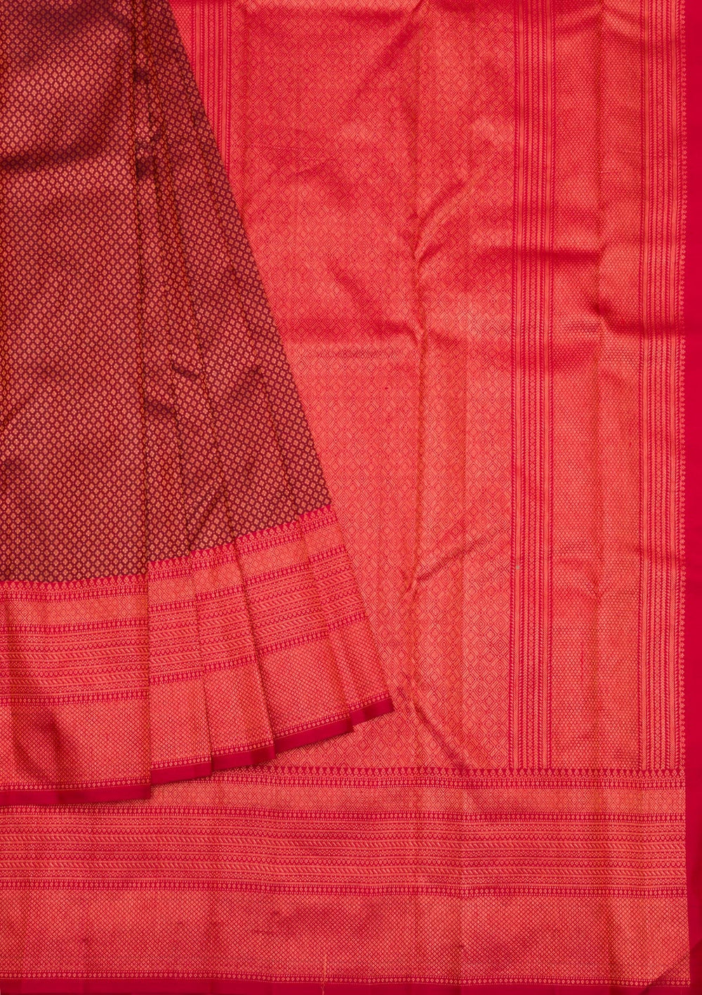 Brown Zariwork Pure Silk Saree-Koskii