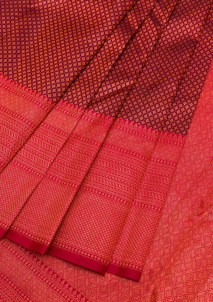 Brown Zariwork Pure Silk Saree-Koskii