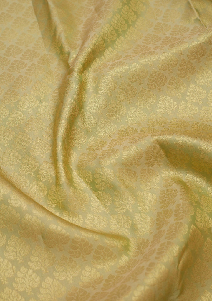 Cream Zariwork Pure Silk Saree-Koskii