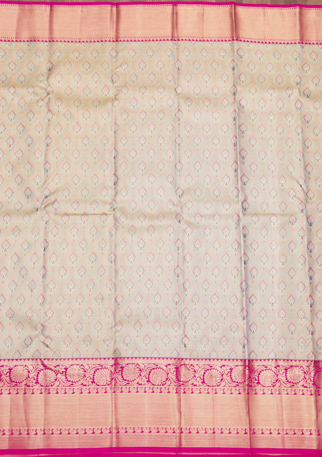 Gold Zariwork Pure Silk Saree-Koskii