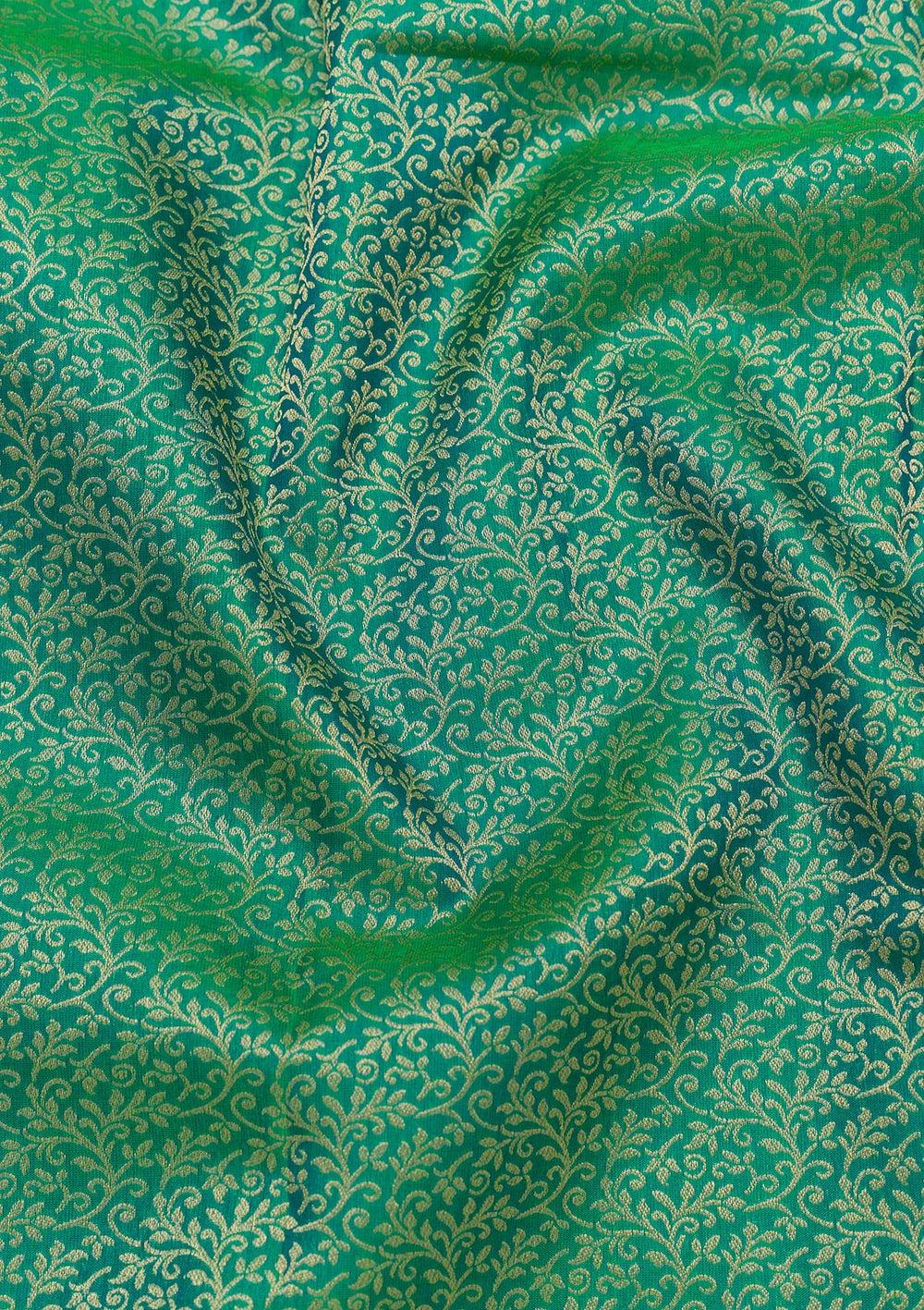 Green Zariwork Pure Silk Saree-Koskii