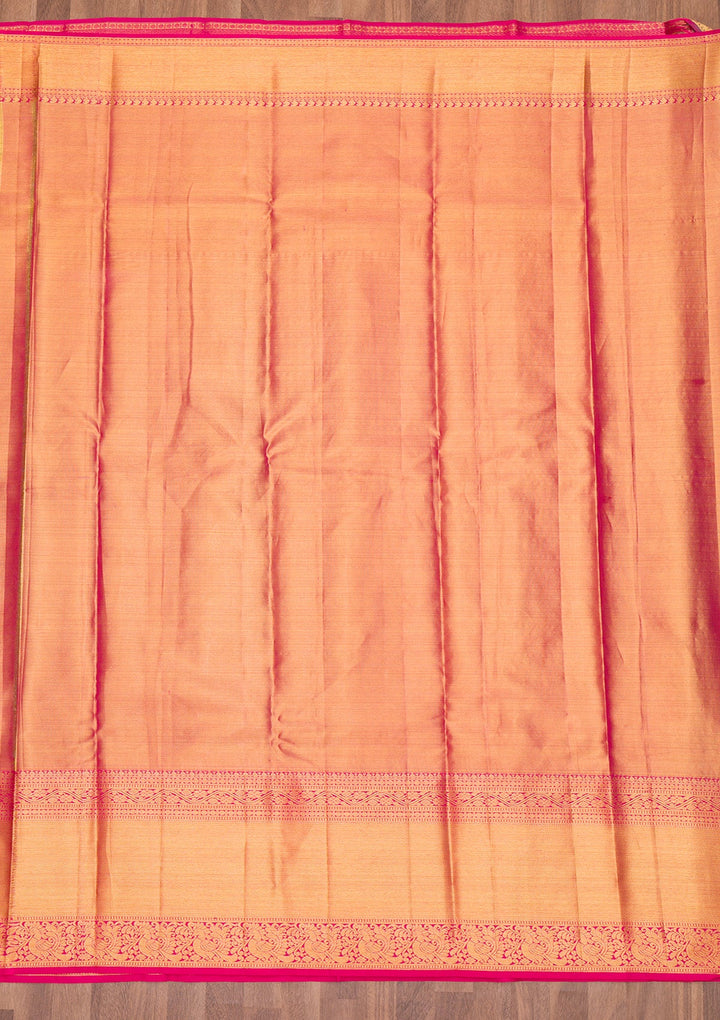 Green Zariwork Pure Silk Saree-Koskii