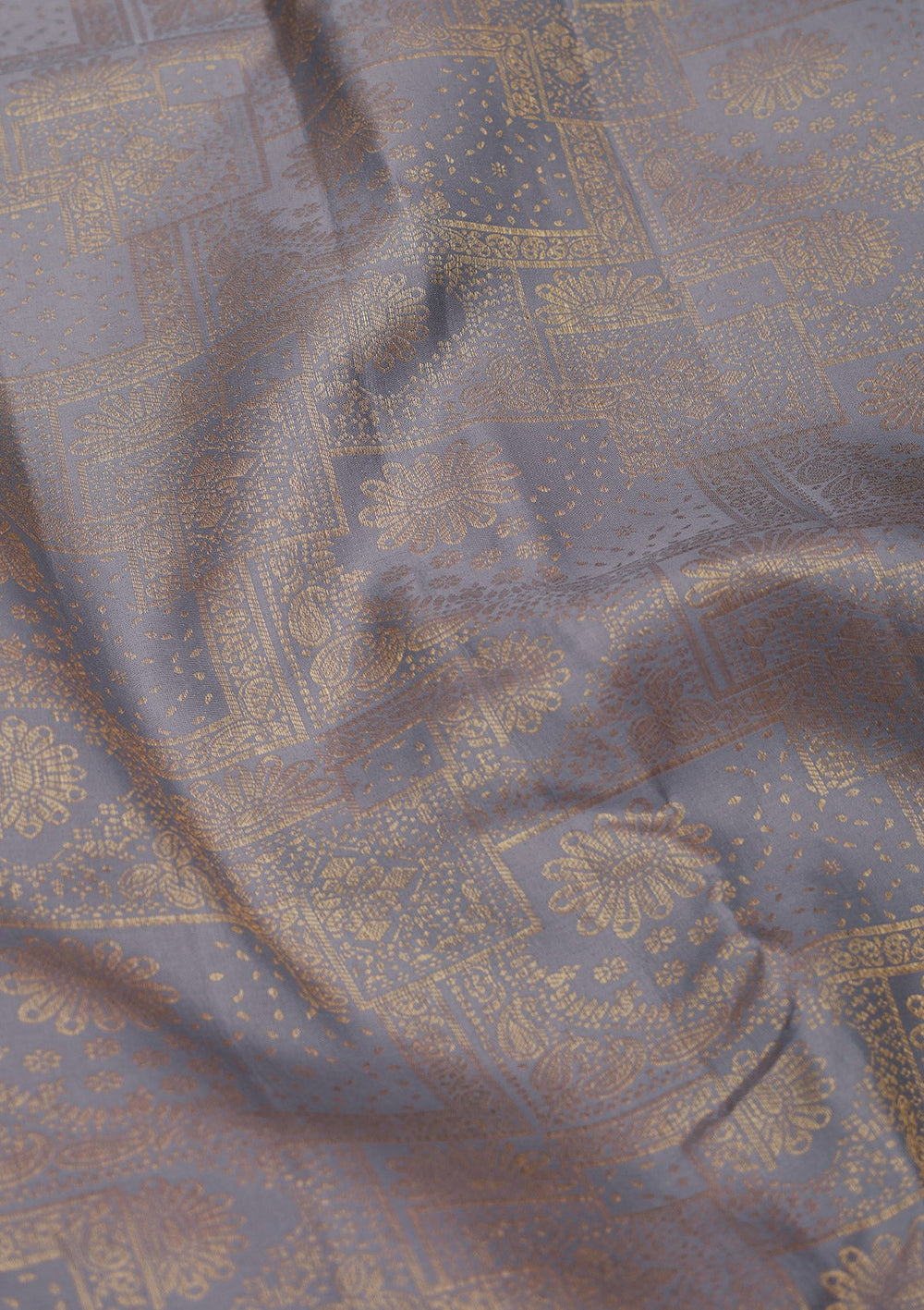 Grey Zariwork Pure Silk Saree-Koskii