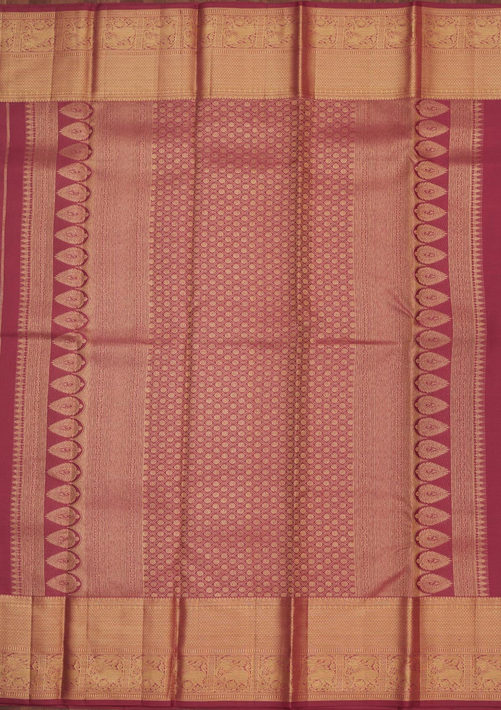 Grey Zariwork Pure Silk Saree-Koskii