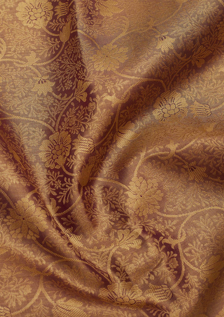 Grey Zariwork Pure Silk Saree-Koskii