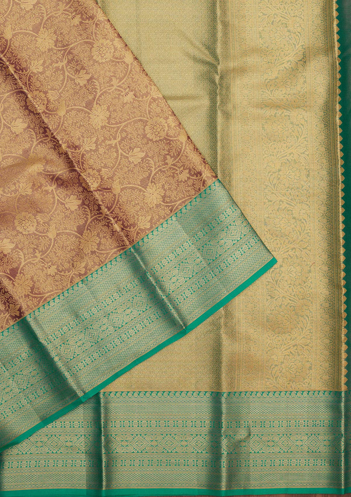 Grey Zariwork Pure Silk Saree-Koskii