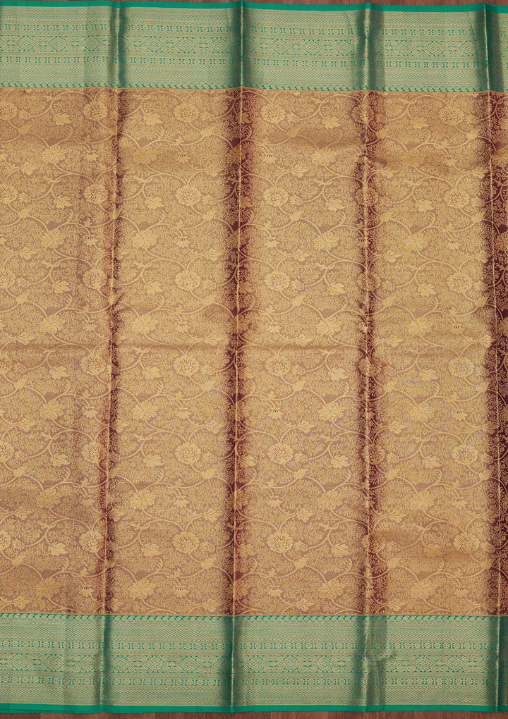 Grey Zariwork Pure Silk Saree-Koskii