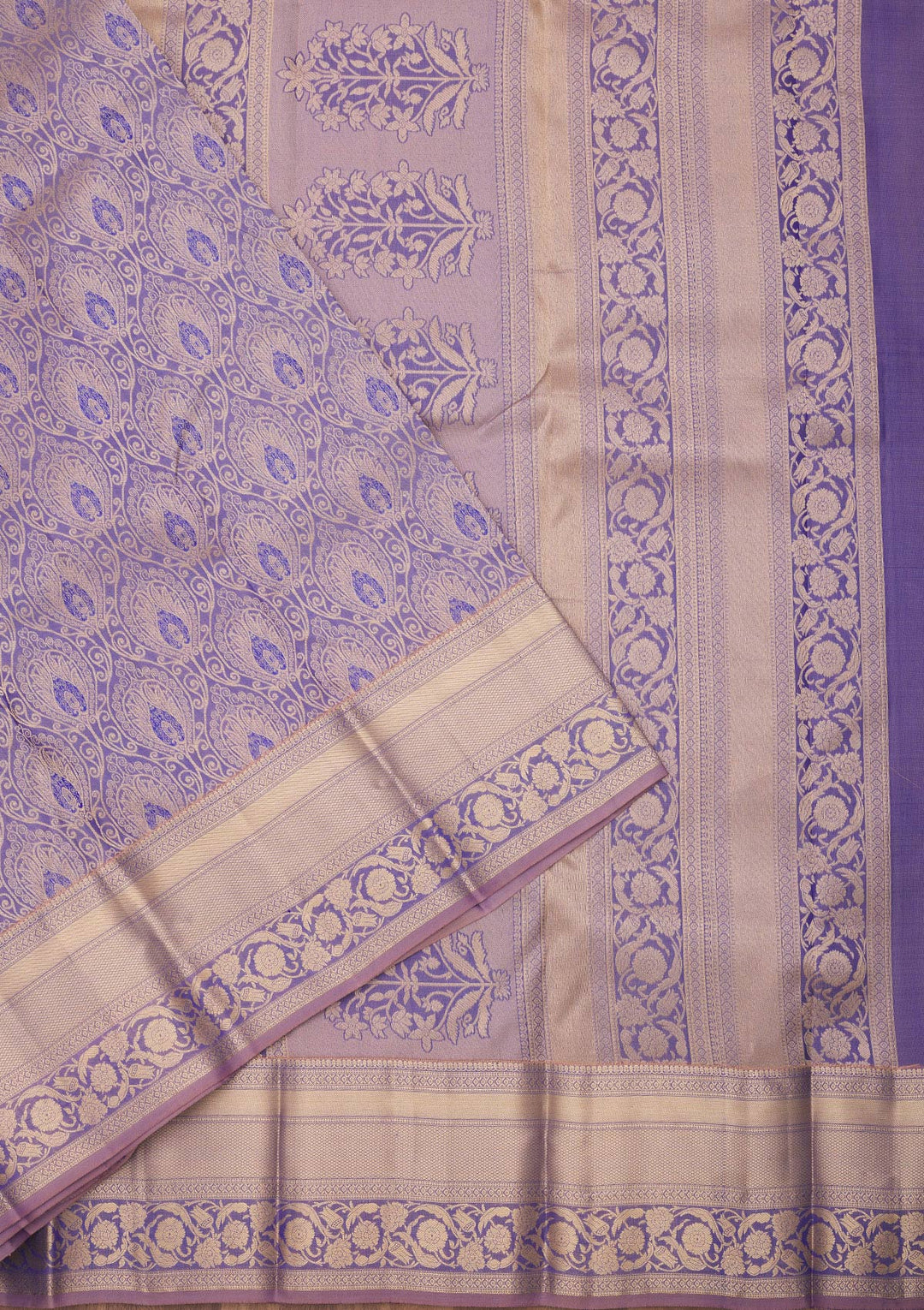 Grey Zariwork Pure Silk Saree