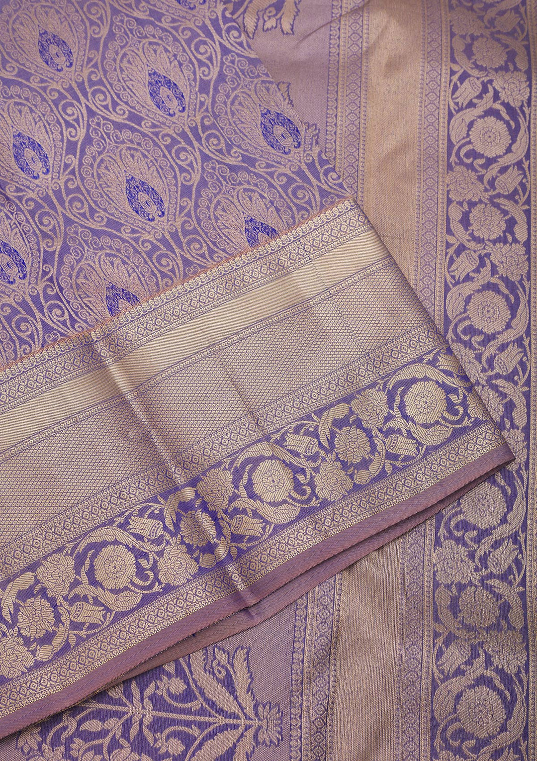 Grey Zariwork Pure Silk Saree