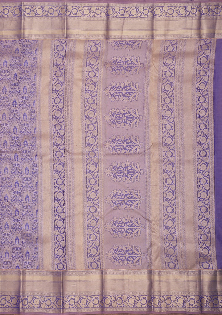 Grey Zariwork Pure Silk Saree
