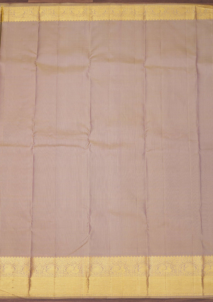 Grey Zariwork Pure Silk Saree-Koskii