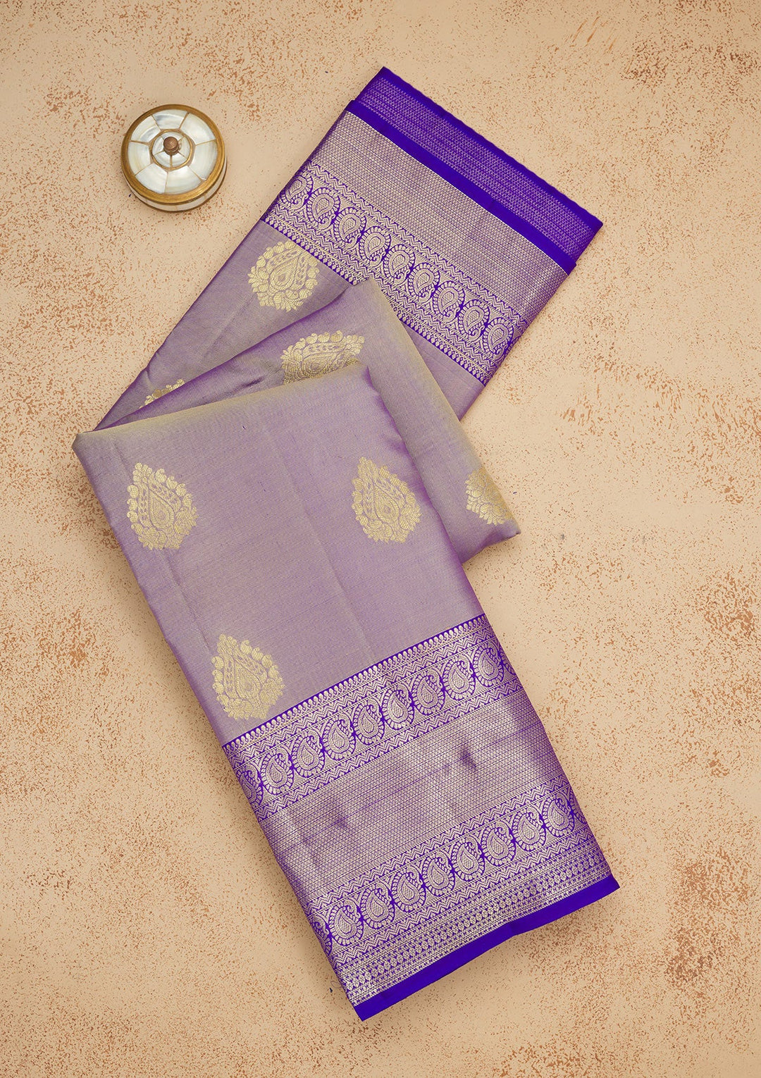 Grey Zariwork Pure Silk Saree-Koskii