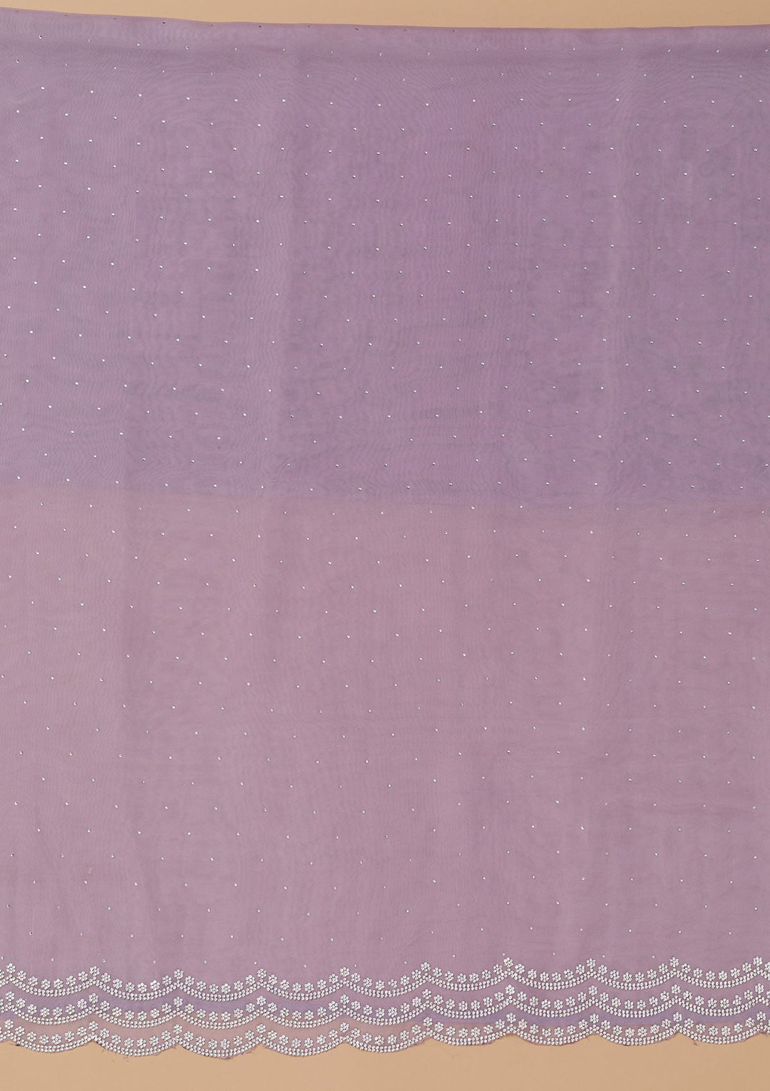 Lavender Swarovski Organza Unstitched Salwar Suit-Koskii