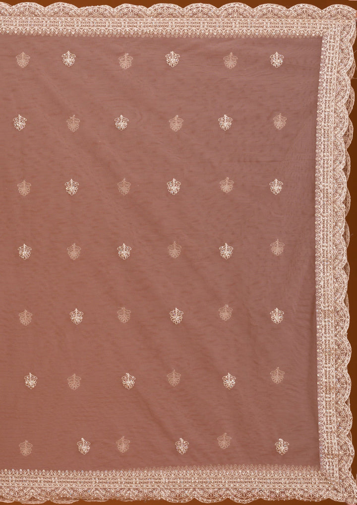 Lavender Zariwork Net Readymade Lehenga-Koskii