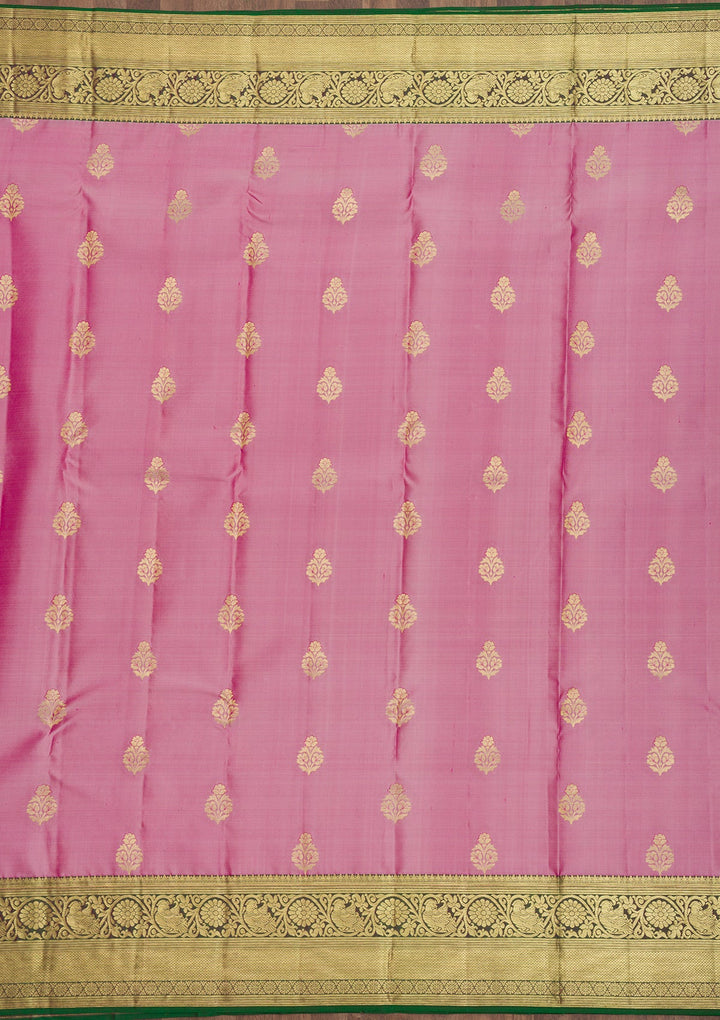 Lavender Zariwork Pure Silk Saree-Koskii