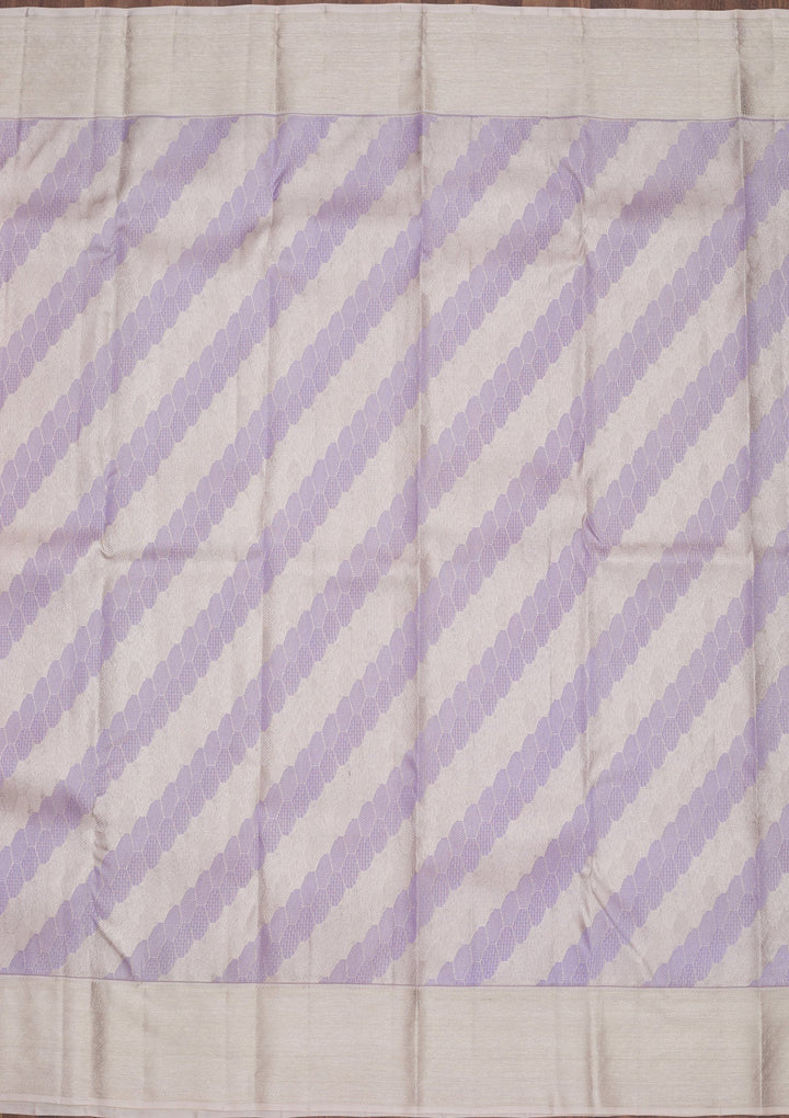 Lavender Zariwork Pure Silk Saree
