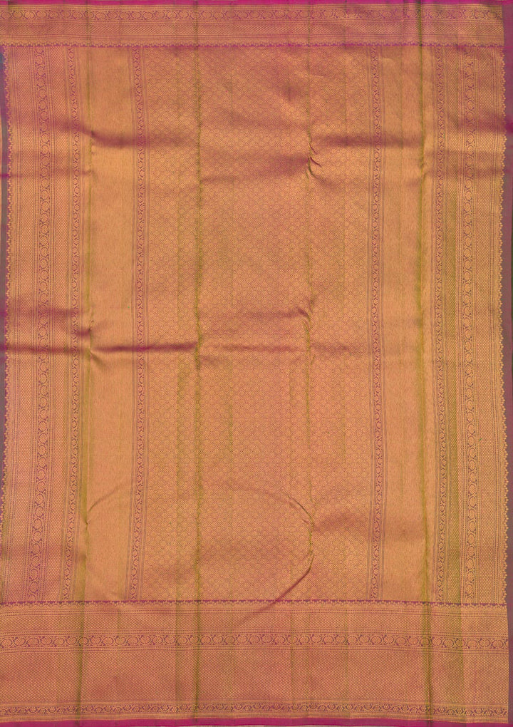 Leaf Green Zariwork Pure Silk Saree-Koskii