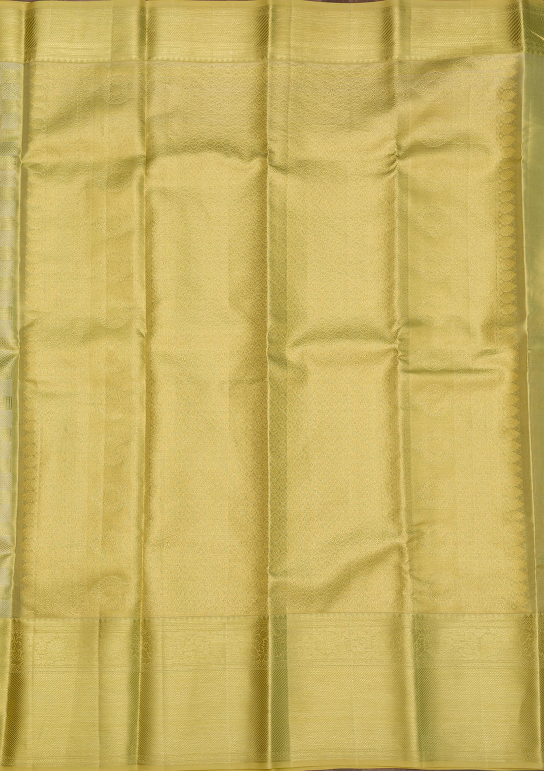Lemon Yellow Zariwork Pure Silk Saree-Koskii