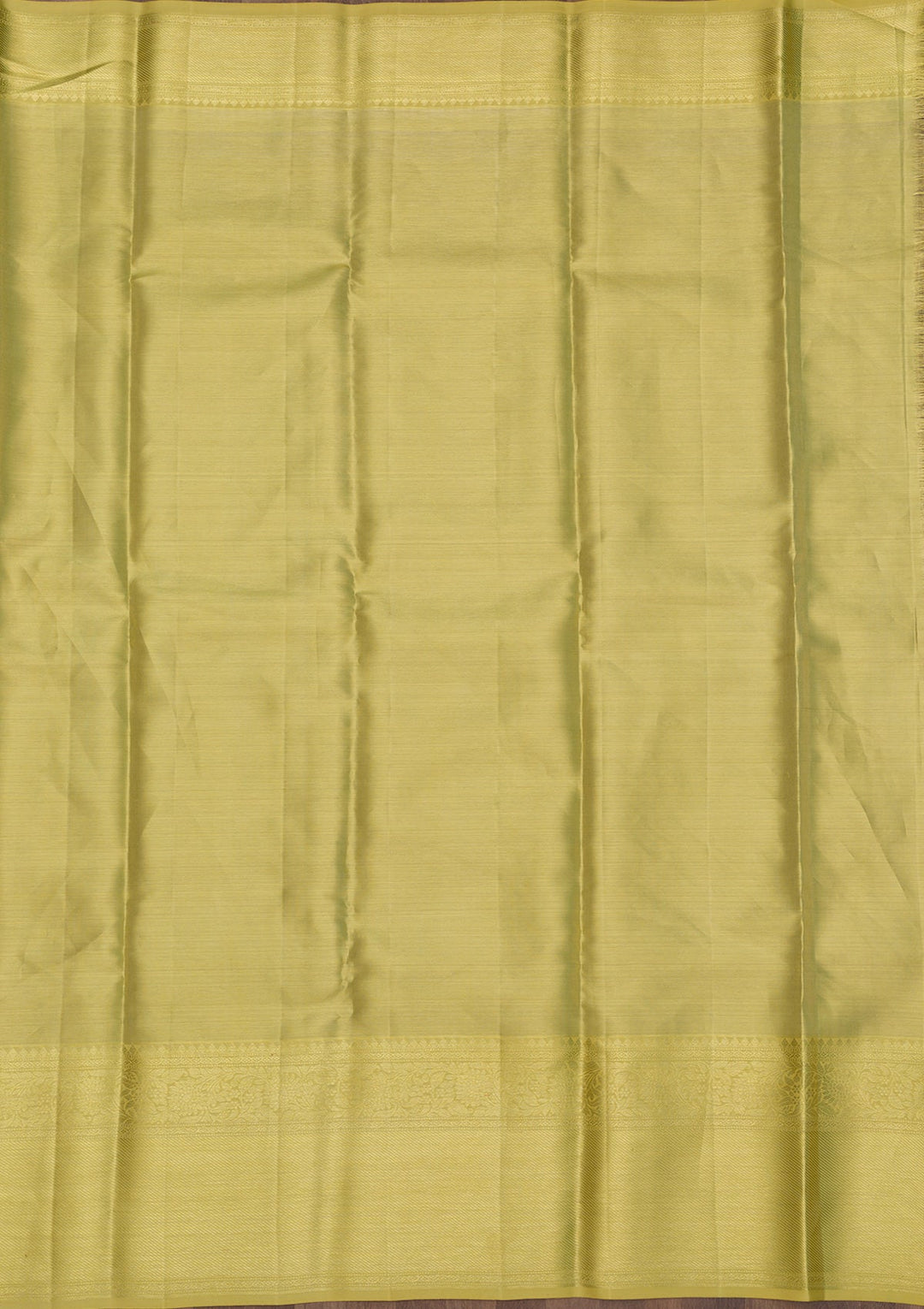 Lemon Yellow Zariwork Pure Silk Saree-Koskii