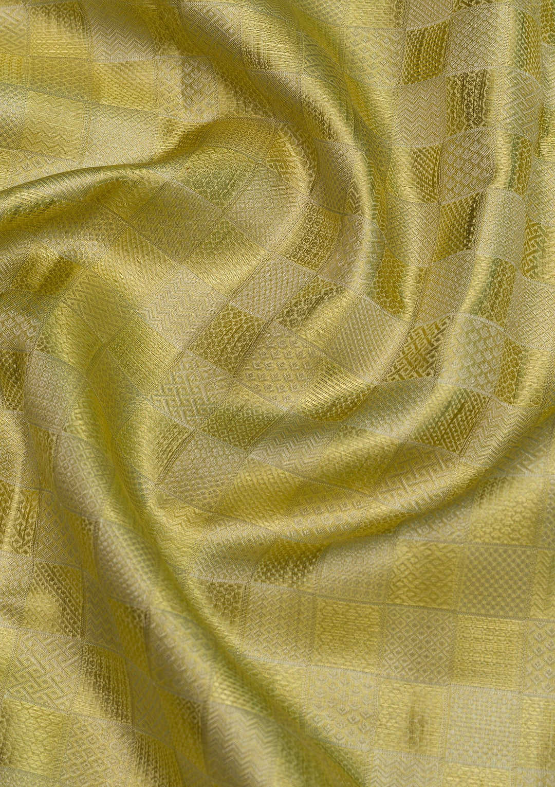 Lemon Yellow Zariwork Pure Silk Saree-Koskii