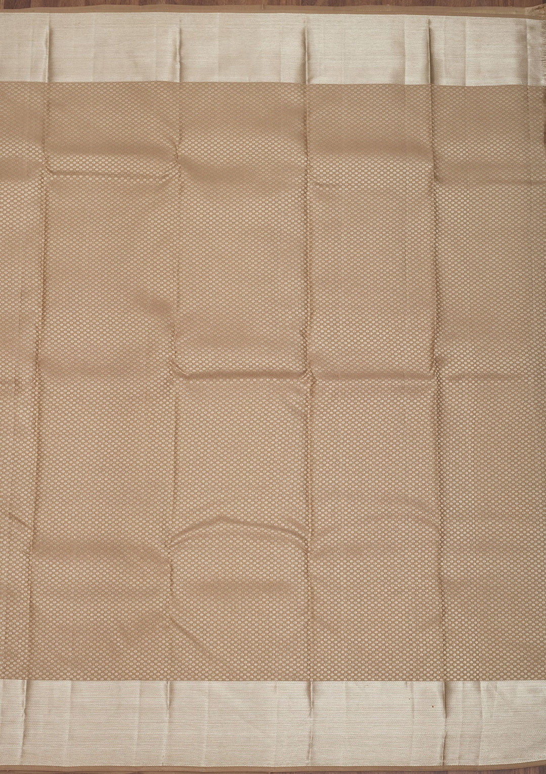 Light Brown Zariwork Pure Silk Saree-Koskii