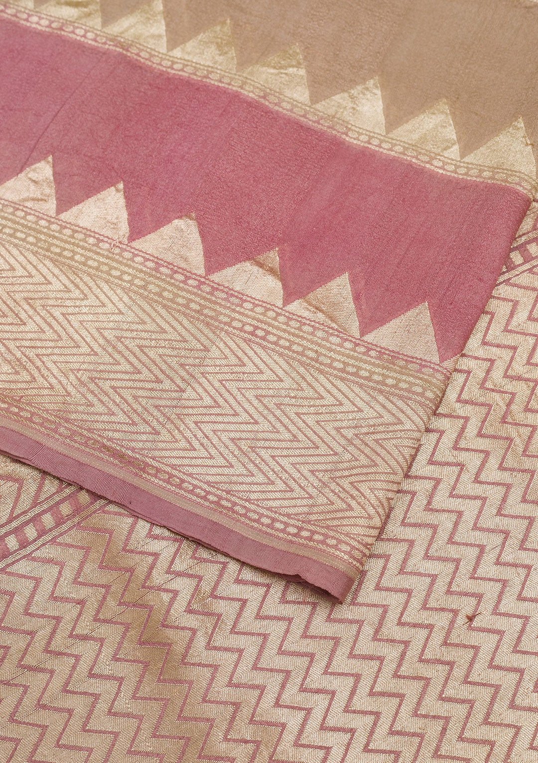 Light Grey Zariwork Banarasi Saree-Koskii