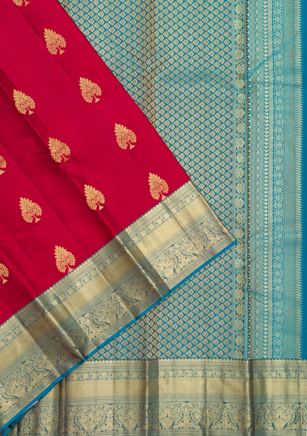 Maroon Zariwork Pure Silk Saree-Koskii