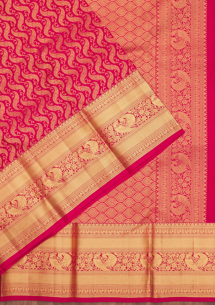 Maroon Zariwork Pure Silk Saree