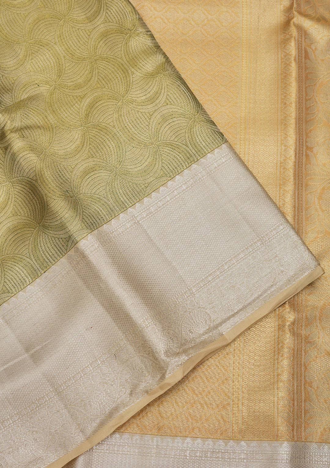 Mehendi Zariwork Pure Silk Saree