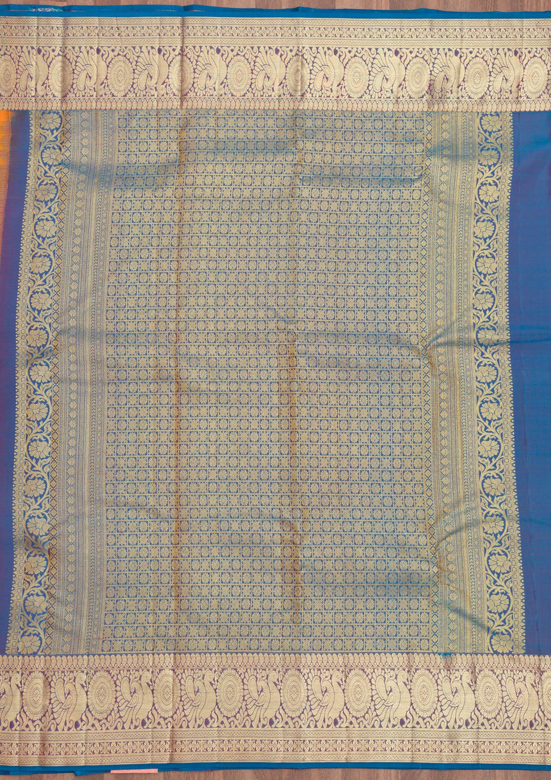 Mustard Zariwork Pure Silk Saree-Koskii