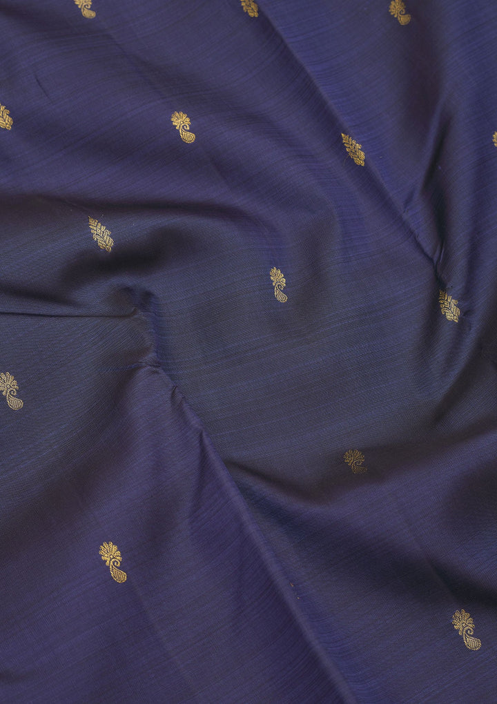 Navy Blue Zariwork Pure Silk Saree