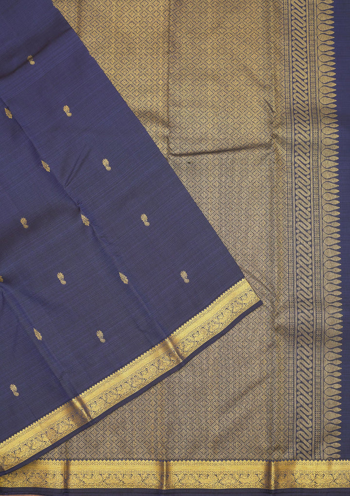 Navy Blue Zariwork Pure Silk Saree
