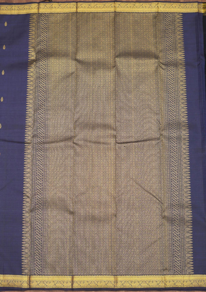 Navy Blue Zariwork Pure Silk Saree