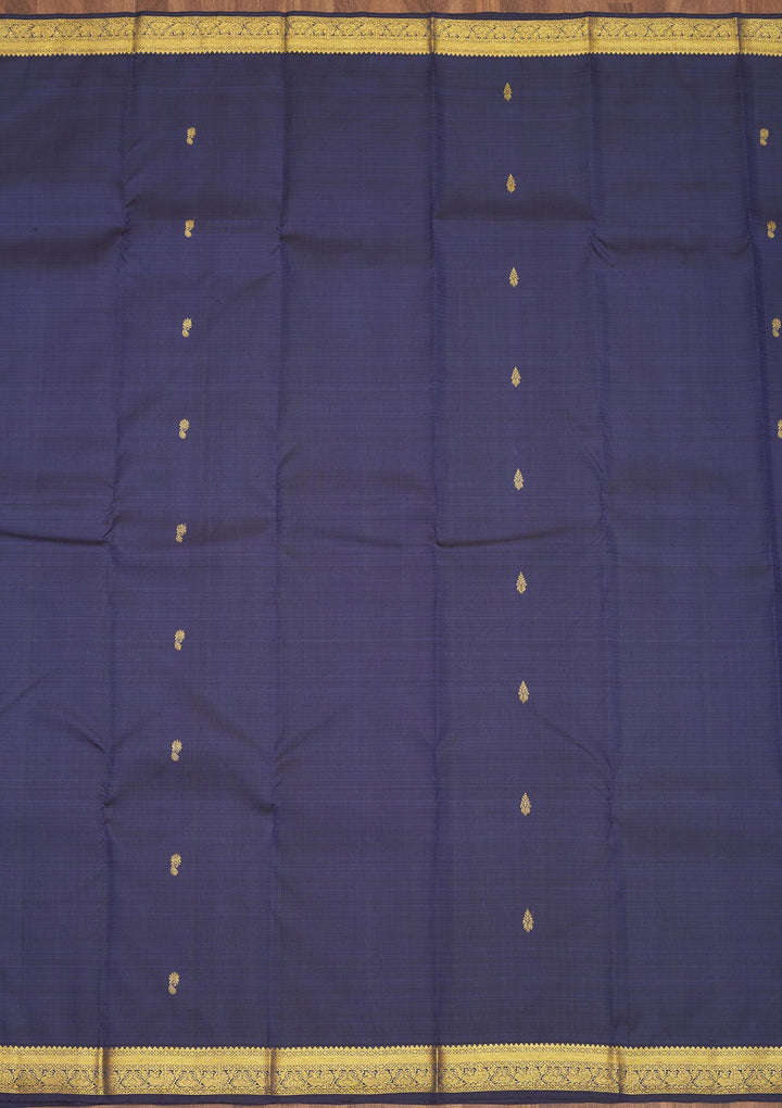 Navy Blue Zariwork Pure Silk Saree