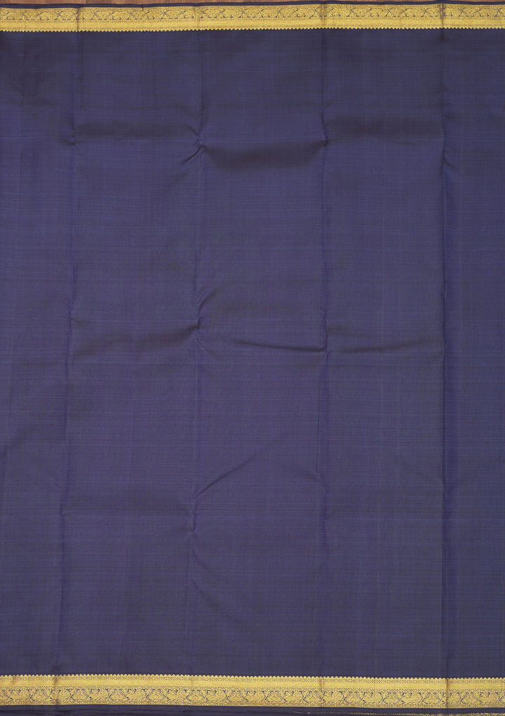 Navy Blue Zariwork Pure Silk Saree