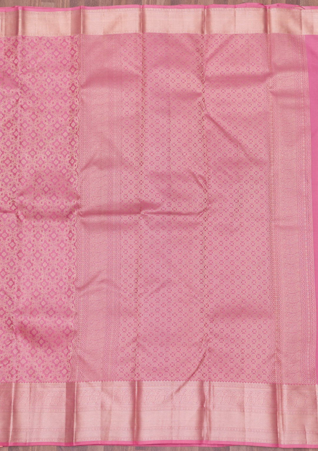 Onion Pink Zariwork Pure Silk Saree-Koskii