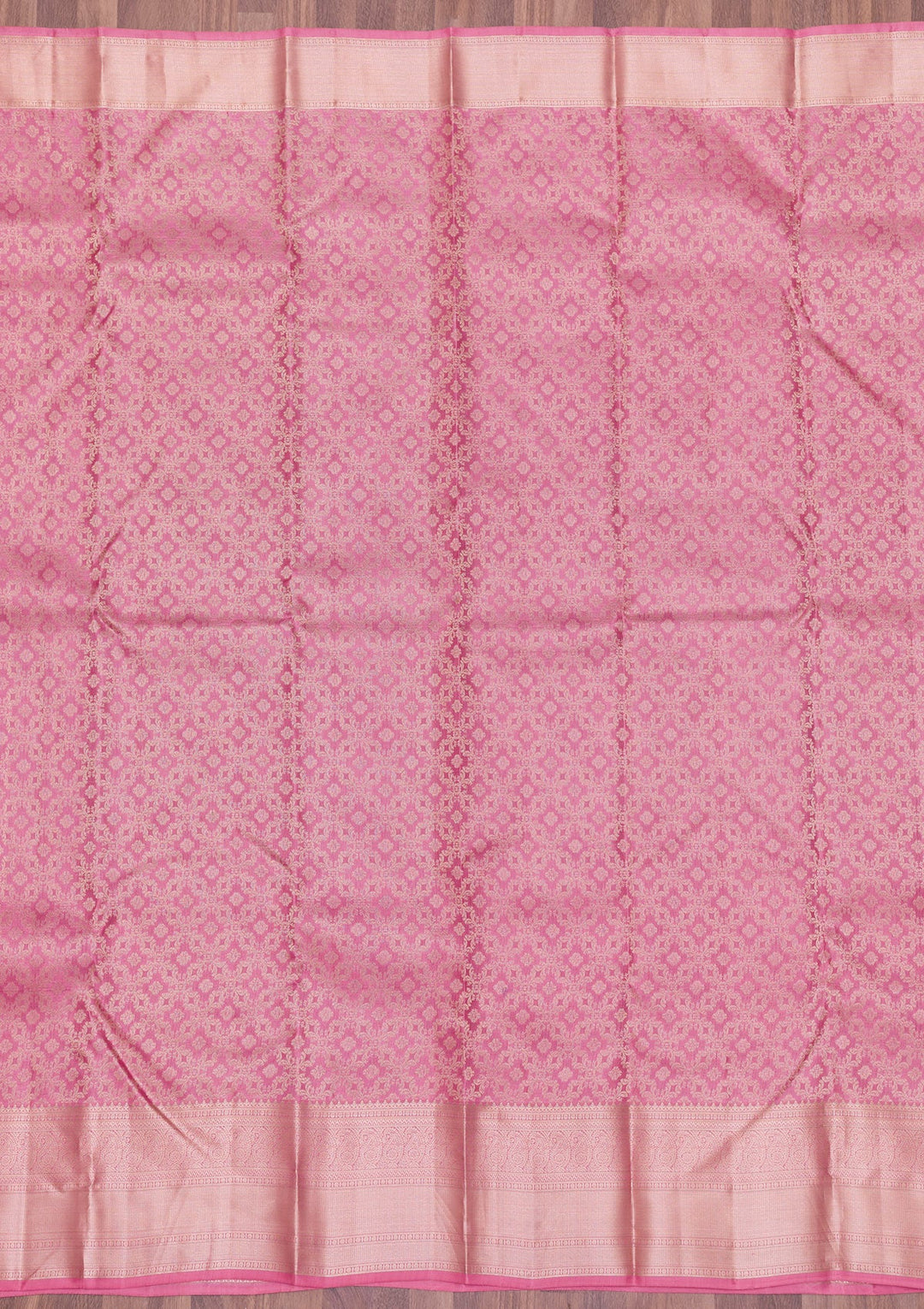 Onion Pink Zariwork Pure Silk Saree-Koskii