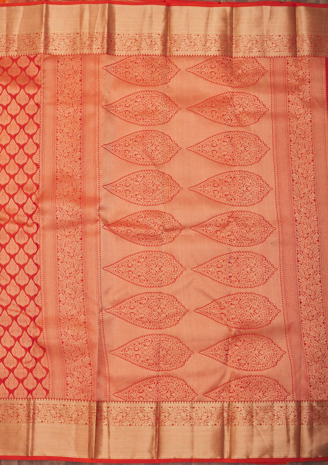 Orange Zariwork Pure Silk Saree