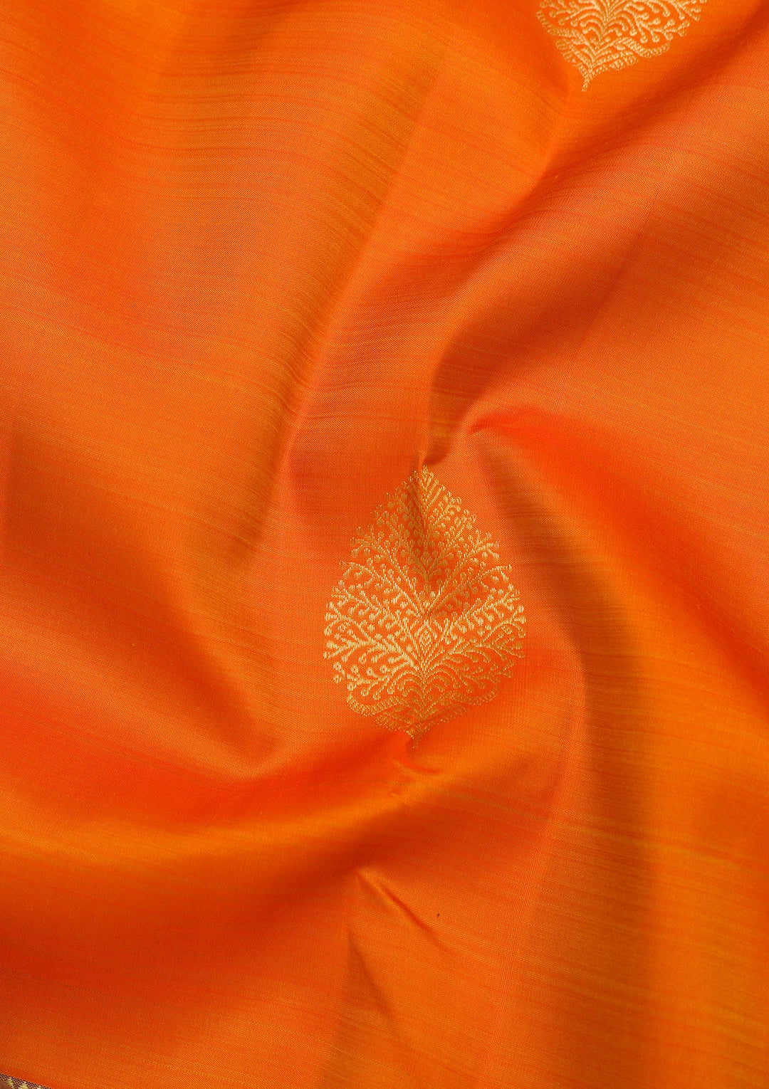 Orange Zariwork Pure Silk Saree-Koskii