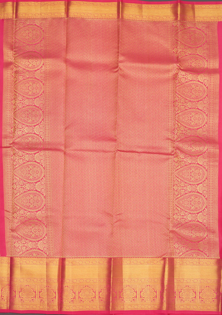 Pink Zariwork Pure Silk Saree-Koskii
