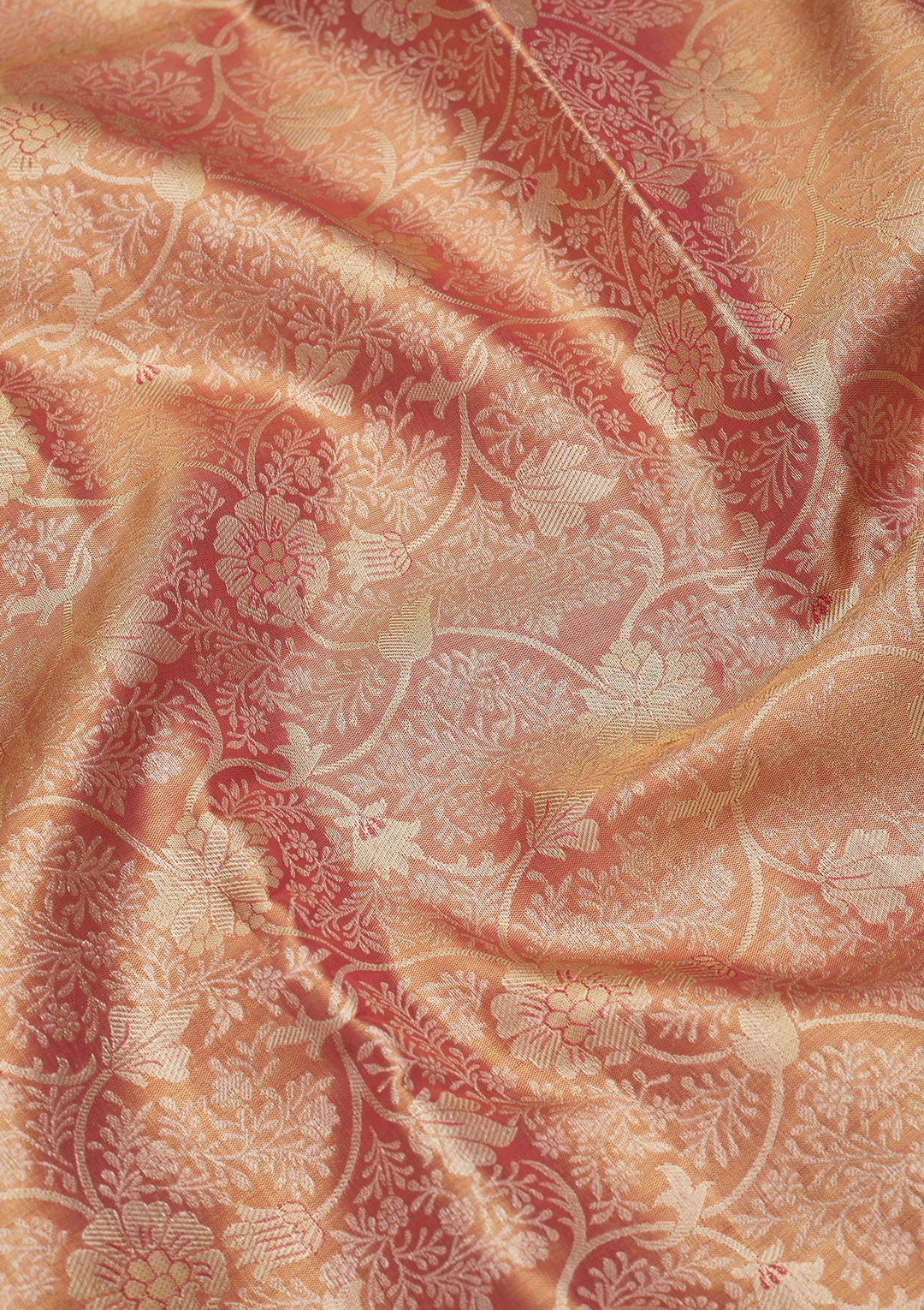 Orange Zariwork Pure Silk Saree