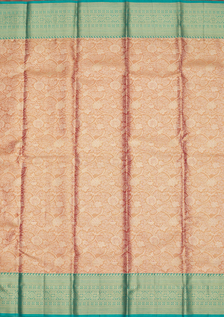 Orange Zariwork Pure Silk Saree