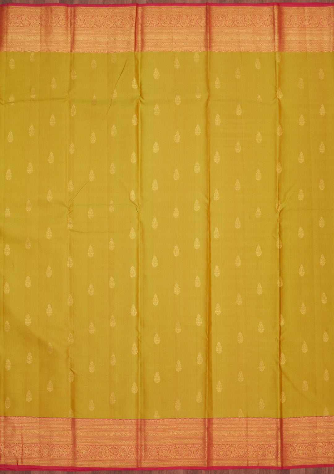 Parrot Green Zariwork Pure Silk Saree-Koskii