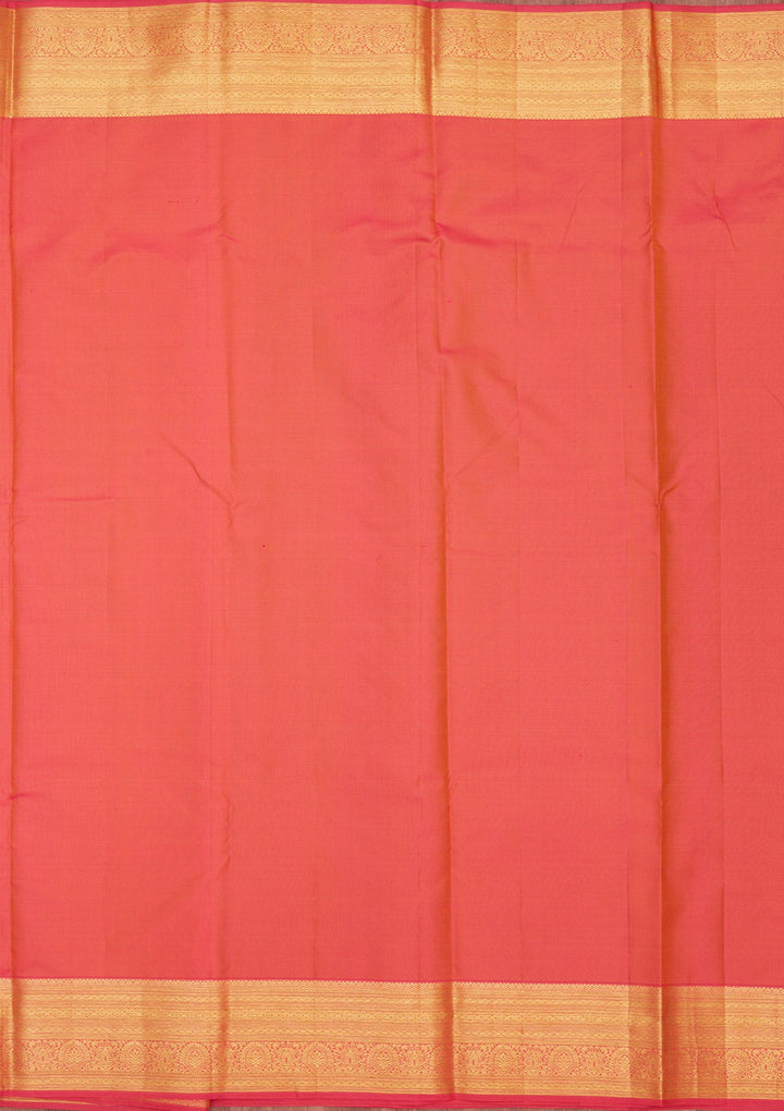 Parrot Green Zariwork Pure Silk Saree-Koskii