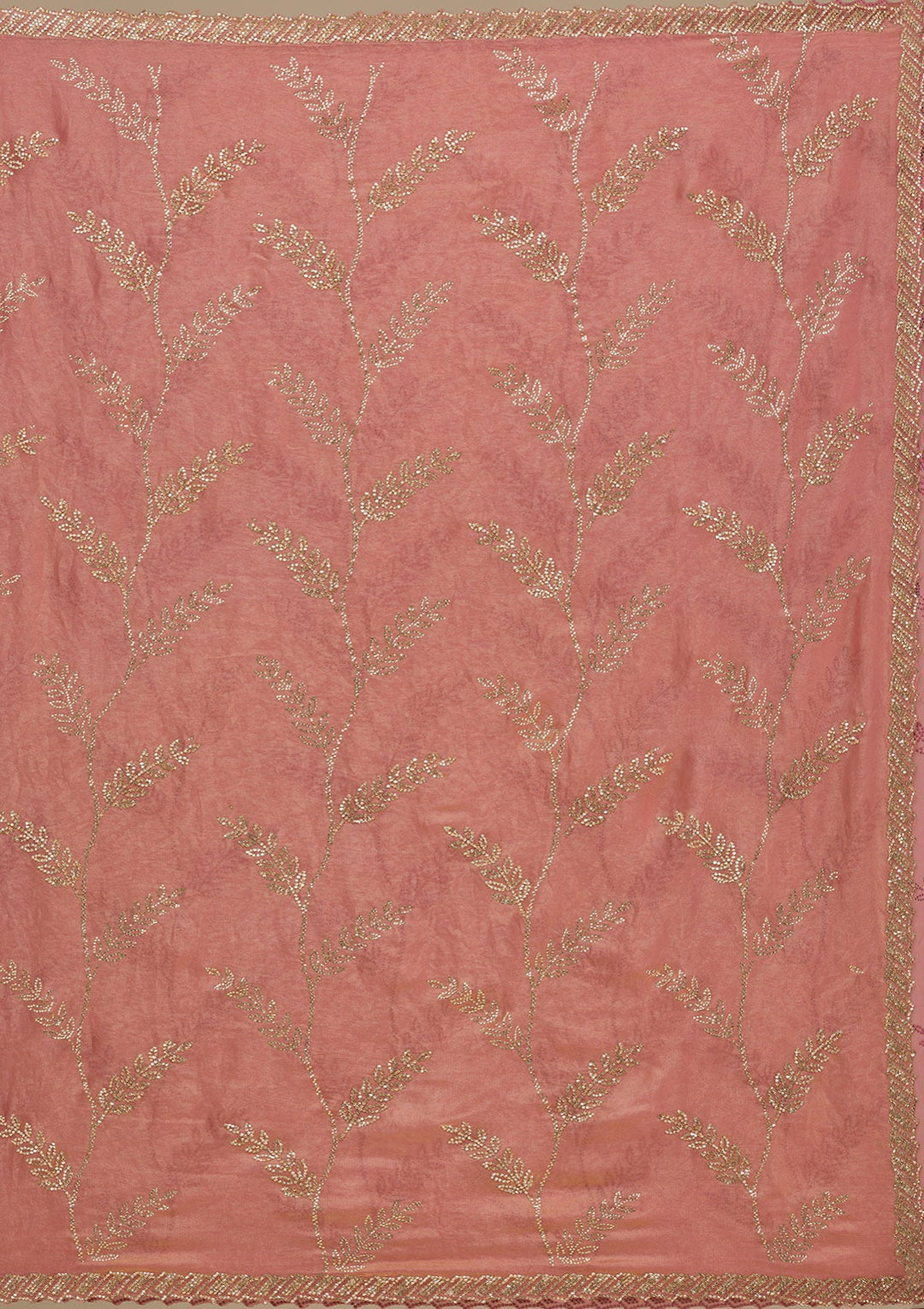 Peach Stonework Tissue Saree-Koskii